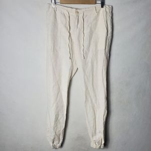 Just Living Beige Joggers Size Medium.